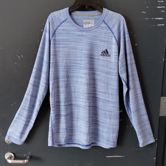 Adidas Ultimate Tee Climalite Long Sleeve Shirt Men M Casual Running WorkOut - Picture 2 of 14